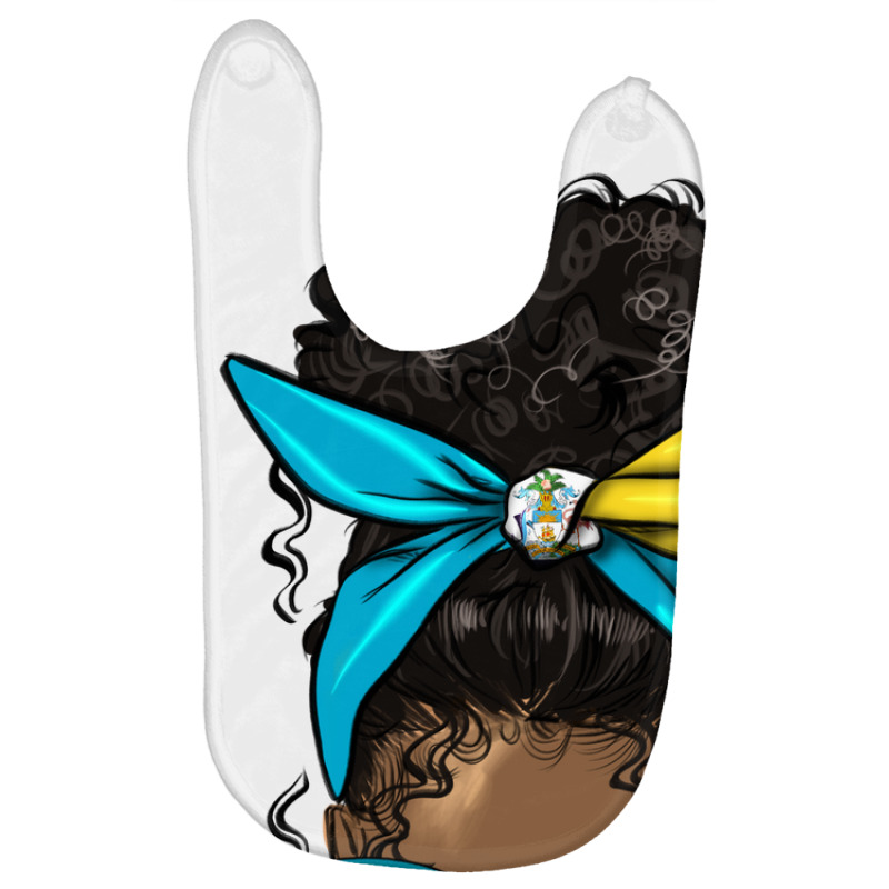 Afro Messy Bun Latina Proud Bahamian Baby Bibs by HRA Design Shop | Artistshot