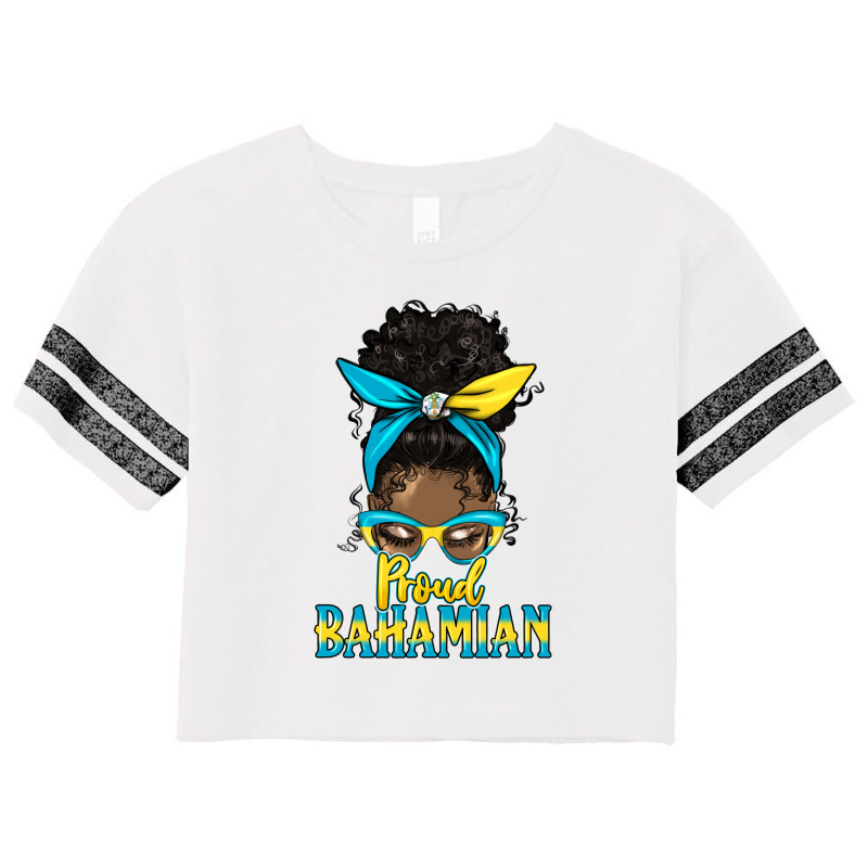 Afro Messy Bun Latina Proud Bahamian Scorecard Crop Tee by HRA Design Shop | Artistshot