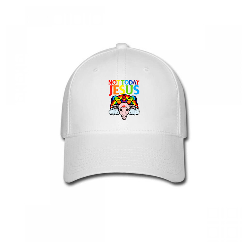 Today Not Jesus Satan Goat Satanic Baseball Cap by atereabag | Artistshot