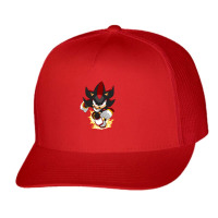 Black Super Hedgehog Running Forward Trucker Cap | Artistshot