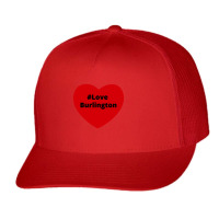 Love Burlington, Hashtag Heart, Love Burlington 2 Trucker Cap | Artistshot