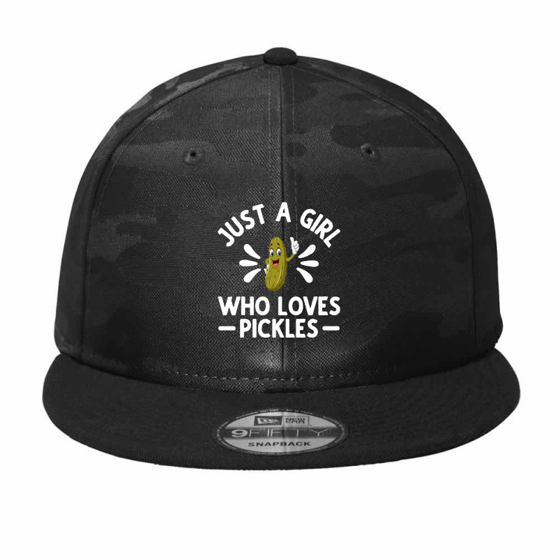 Just A Girl Who Loves Pickles Camo Snapback by Lemah Pasir | Artistshot