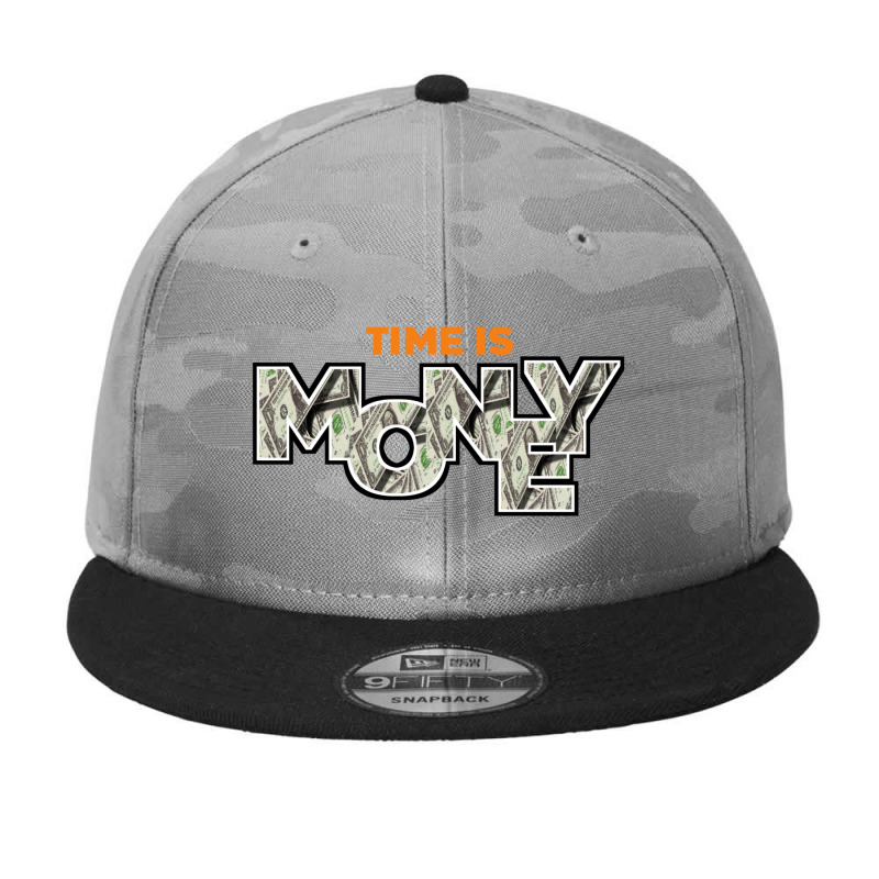 Time Is Money Camo Snapback by WawanRidwan | Artistshot