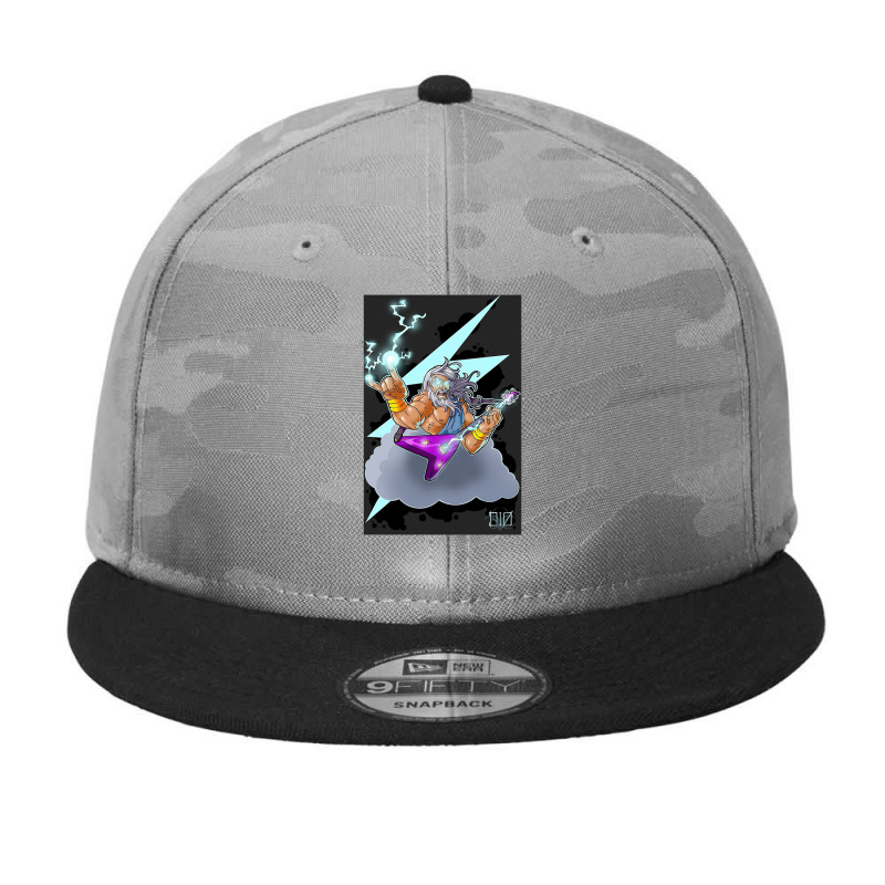 Zeus The Rock God Of Lightning Camo Snapback by jrestima | Artistshot