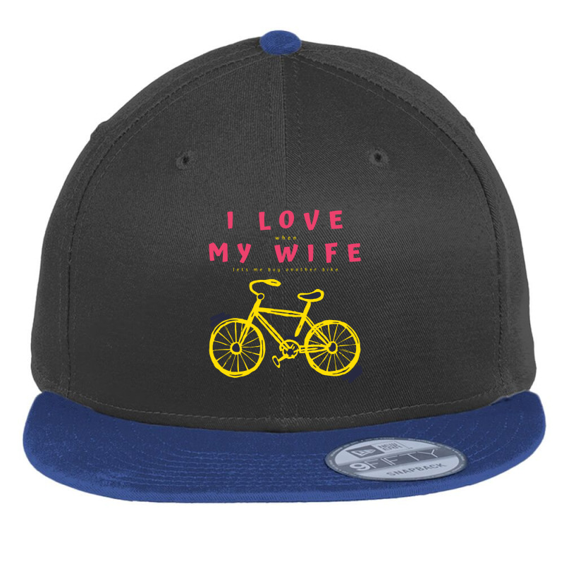 I Love My Wife Flat Bill Snapback Cap by galuh rarasati | Artistshot