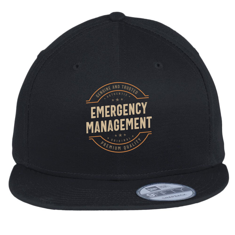 Funny Emergency Management Job Occupation Flat Bill Snapback Cap | Artistshot