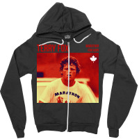 Terry Fox Picture Zipper Hoodie | Artistshot