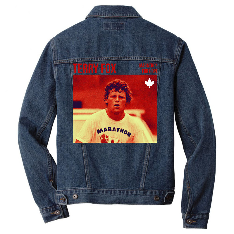 Terry Fox Picture Men Denim Jacket | Artistshot