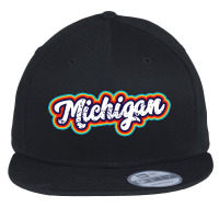 Michigan State Vintage Retro 60 Flat Bill Snapback Cap | Artistshot