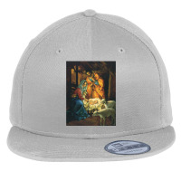 Vintage Christmas Nativity Flat Bill Snapback Cap | Artistshot