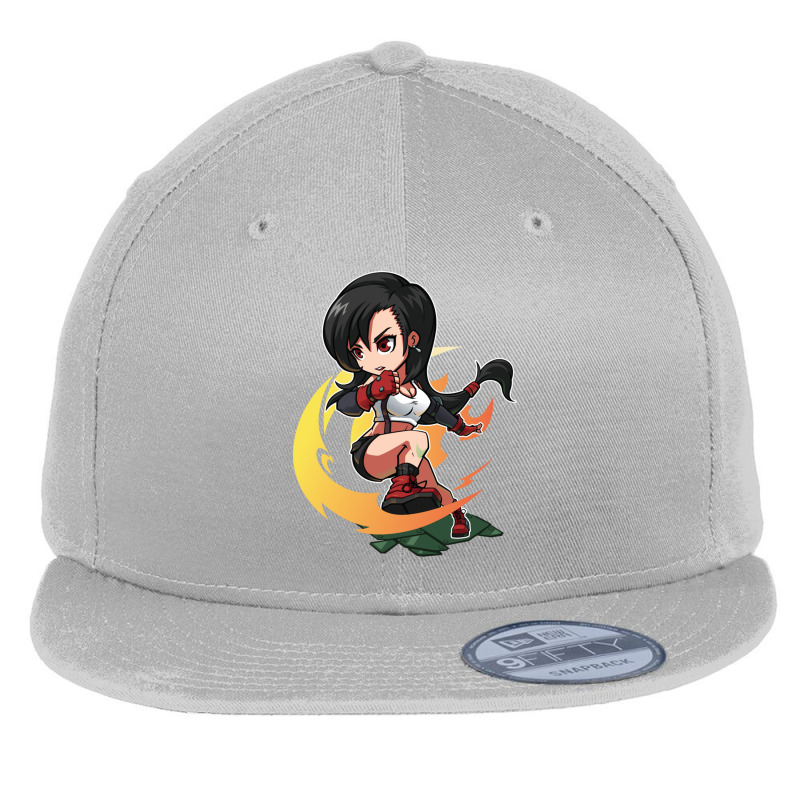 Tifa Cute Chibi Anime Final Fantas Flat Bill Snapback Cap by ElizabethTDuval | Artistshot