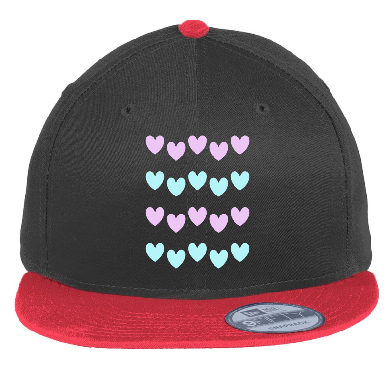 String Of Hearts Pack Flat Bill Snapback Cap by Kippycube | Artistshot