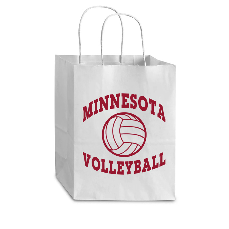 Minnesota Volleyball Classic Pullover Hoodie Cub Paper Bag - 8 X 4 1/2 X 10 1/4 | Artistshot