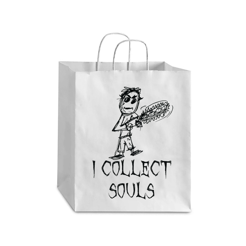 I Collect Souls Halloween Costume Word Design T Shirt Debie Paper Bag - 10 X 5 X 13 | Artistshot