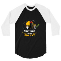 Father Daughter And Son   Best Dad In The Galaxy 3/4 Sleeve Shirt | Artistshot