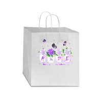 Hope Hydrangea Flower Butterfly Domestic Violence Awareness T Shirt Star Paper Bag - 13 X 7 X 13 | Artistshot