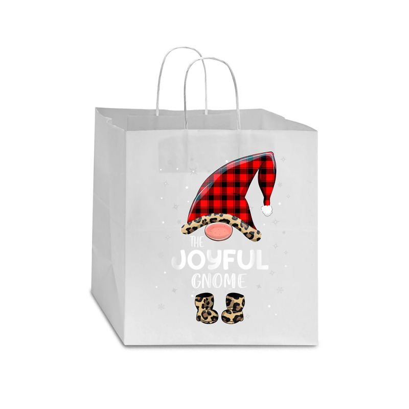 Joyful Gnome Buffalo Plaid Matching Family Christmas Pajama T Shirt Star Paper Bag - 13 X 7 X 13 | Artistshot