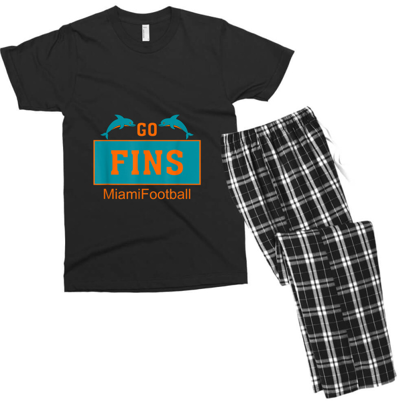 Fins Miami Florida American Football Dolphin Elements Animal Men's T-shirt Pajama Set | Artistshot