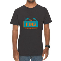 Fins Miami Florida American Football Dolphin Elements Animal Vintage T-shirt | Artistshot