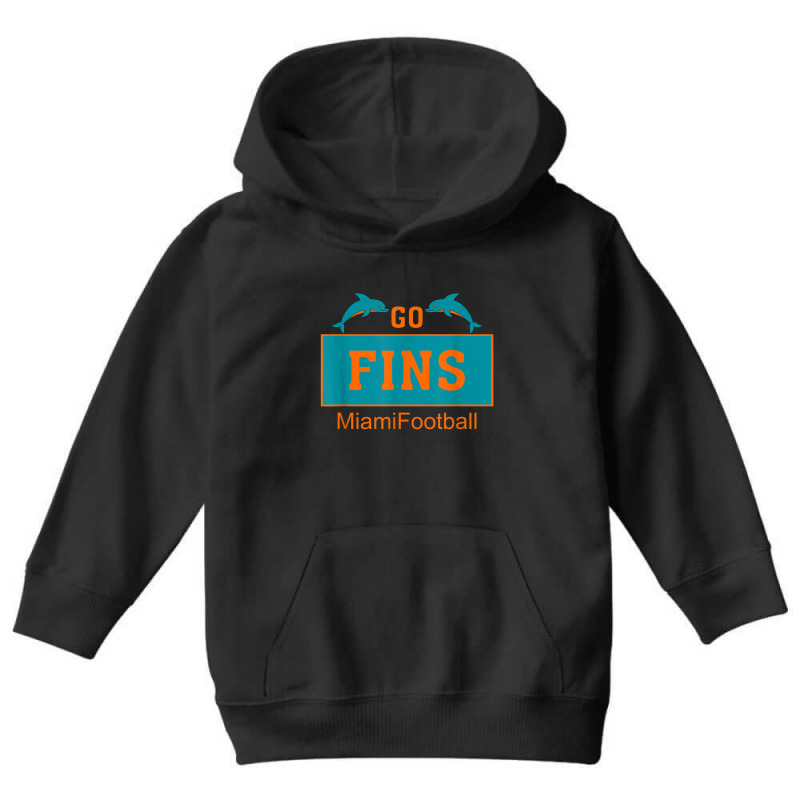 Fins Miami Florida American Football Dolphin Elements Animal Youth Hoodie | Artistshot