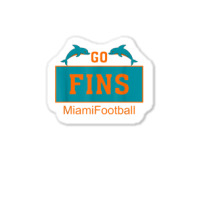 Fins Miami Florida American Football Dolphin Elements Animal Sticker | Artistshot