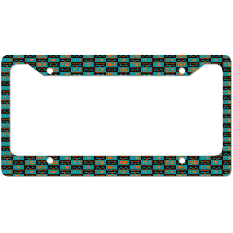 Fins Miami Florida American Football Dolphin Elements Animal License Plate Frame | Artistshot