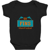 Fins Miami Florida American Football Dolphin Elements Animal Baby Bodysuit | Artistshot