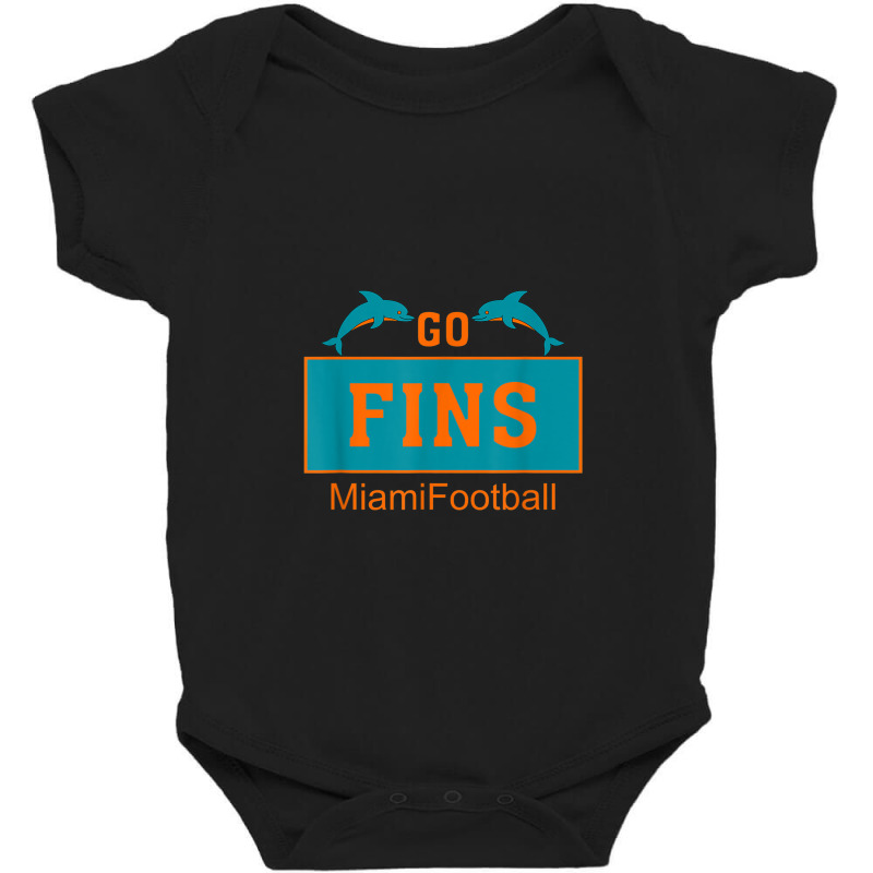 Fins Miami Florida American Football Dolphin Elements Animal Baby Bodysuit | Artistshot