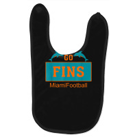 Fins Miami Florida American Football Dolphin Elements Animal Baby Bibs | Artistshot