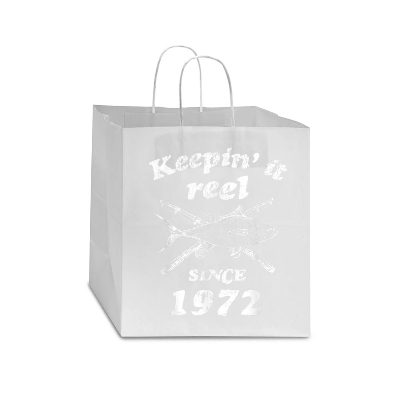 Fishing 50th Birthday Funny Fishings 50 Year Old Star Paper Bag - 13 X 7 X 13 | Artistshot