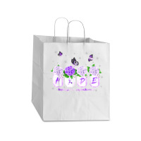 Hope Hydrangea Flower Butterfly Domestic Violence Awareness T Shirt Take Out Paper Bag - 14 X 10 X 15 1/2 | Artistshot