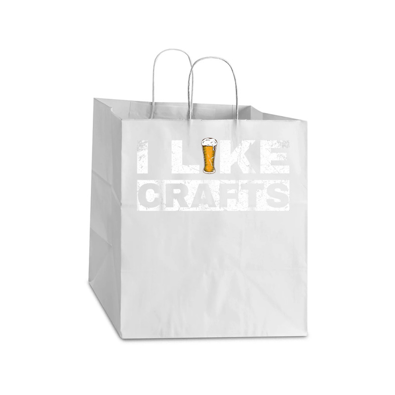 Mens I Like Crafts Beer Funny Clever Drinking And Hops Apparel T Shirt Take Out Paper Bag - 14 X 10 X 15 1/2 | Artistshot