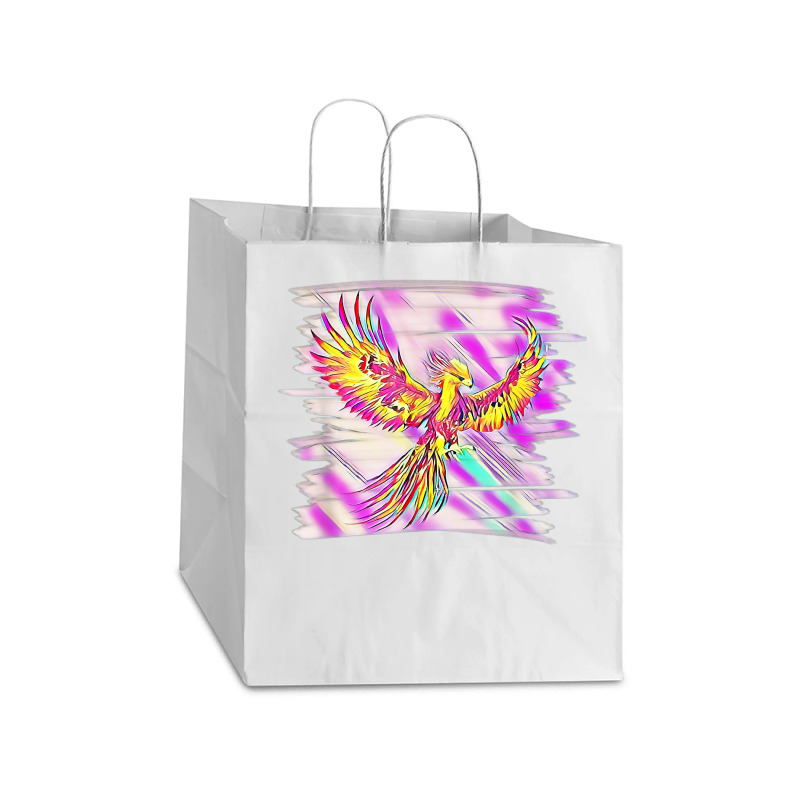 Phoenix From The Ashes Mythical Fire Bird Phoenix T Shirt Take Out Paper Bag - 14 X 10 X 15 1/2 | Artistshot