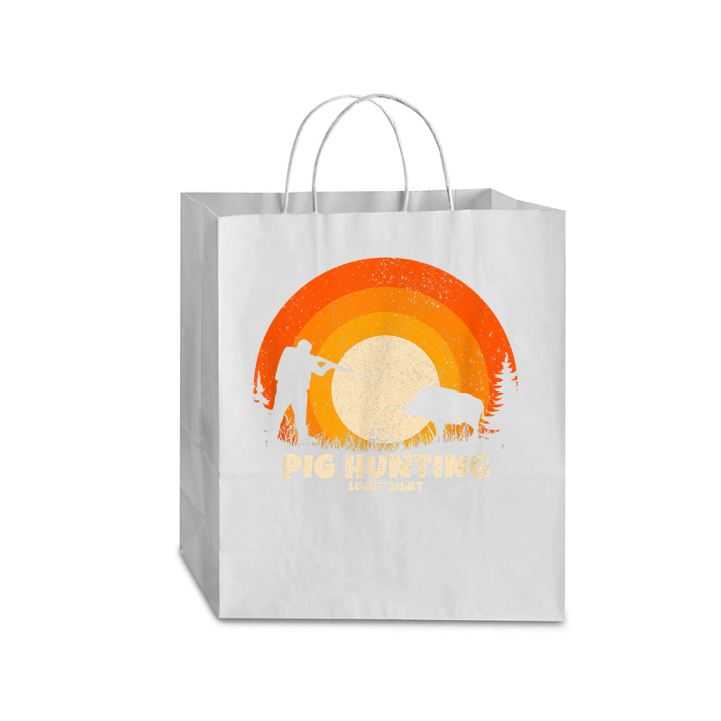 Wild Hog Hunter Or Boar Hunter Lucky Charm Pig Hunting T Shirt Traveler Paper Bag -13 X 6 X 15 3/4 | Artistshot