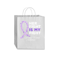 Her Fight Is My Fight   Domestic Violence Awareness Ribbon T Shirt Traveler Paper Bag -13 X 6 X 15 3/4 | Artistshot