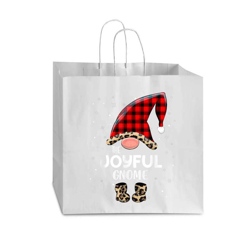 Joyful Gnome Buffalo Plaid Matching Family Christmas Pajama T Shirt Vogue Paper Bag - 16 X 6 X 12 | Artistshot