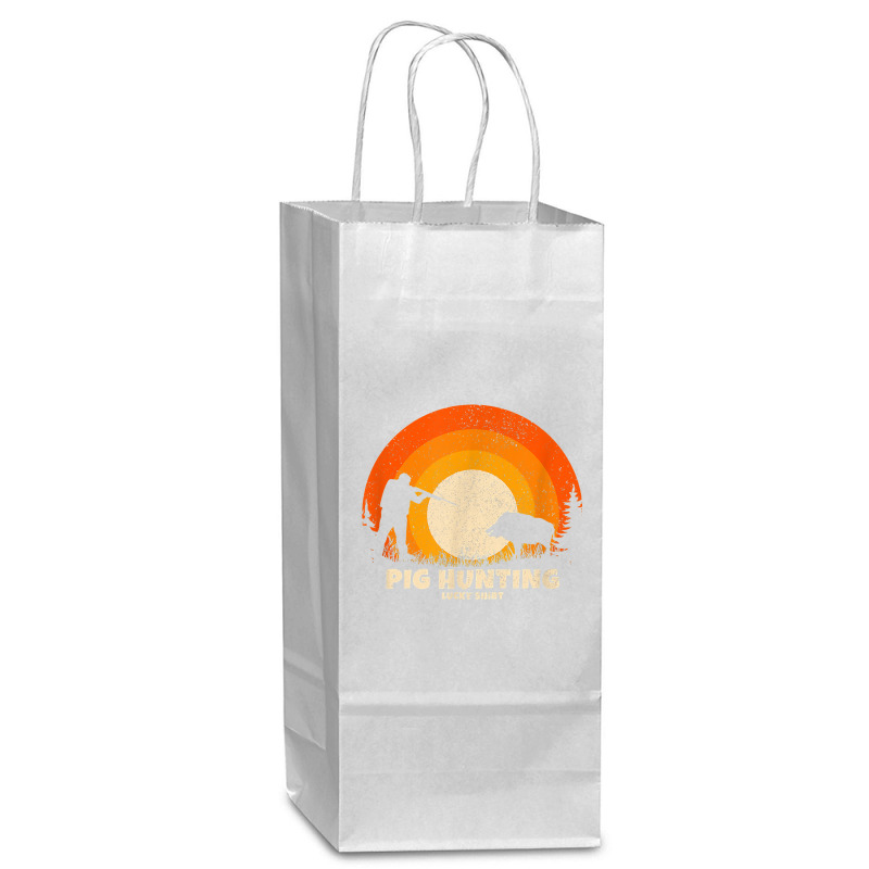 Wild Hog Hunter Or Boar Hunter Lucky Charm Pig Hunting T Shirt Wine Paper Bag - 5 1/2 X 3 1/4 X 13 | Artistshot