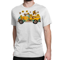 Western Bee Gnomes Truck Sunflowers Honeycomb Beehive Honey Turquoise Classic T-shirt | Artistshot