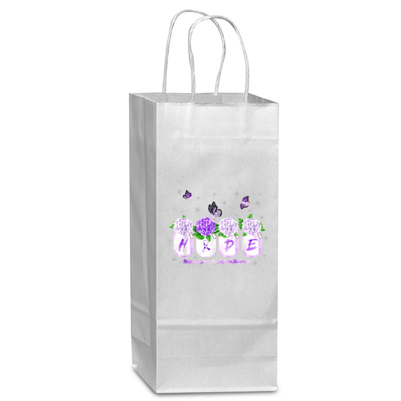 Hope Hydrangea Flower Butterfly Domestic Violence Awareness T Shirt Wine Paper Bag - 5 1/2 X 3 1/4 X 13 | Artistshot