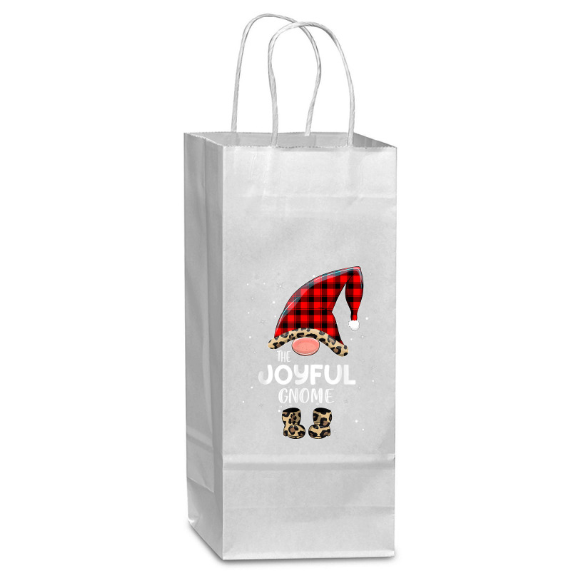 Joyful Gnome Buffalo Plaid Matching Family Christmas Pajama T Shirt Wine Paper Bag - 5 1/2 X 3 1/4 X 13 | Artistshot