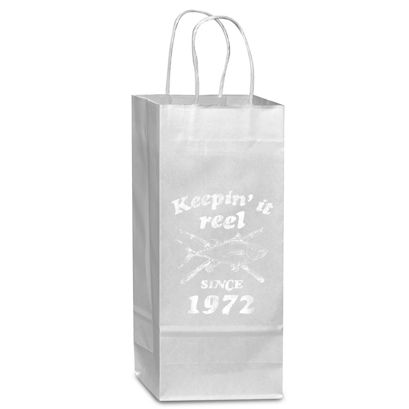 Fishing 50th Birthday Funny Fishings 50 Year Old Wine Paper Bag - 5 1/2 X 3 1/4 X 13 | Artistshot