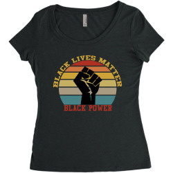 Black Lives Matter Black Power Women's Triblend Scoop T-shirt | Artistshot