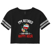 Flower Every Hour Is Happy Hour Scorecard Crop Tee | Artistshot