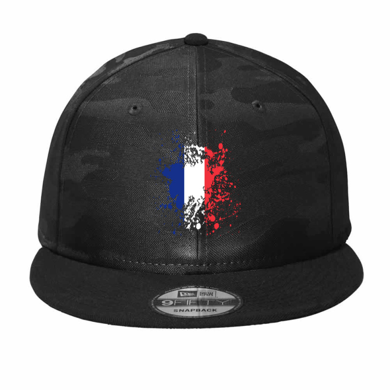 France Ink Spatter Flag Vectors Camo Snapback | Artistshot