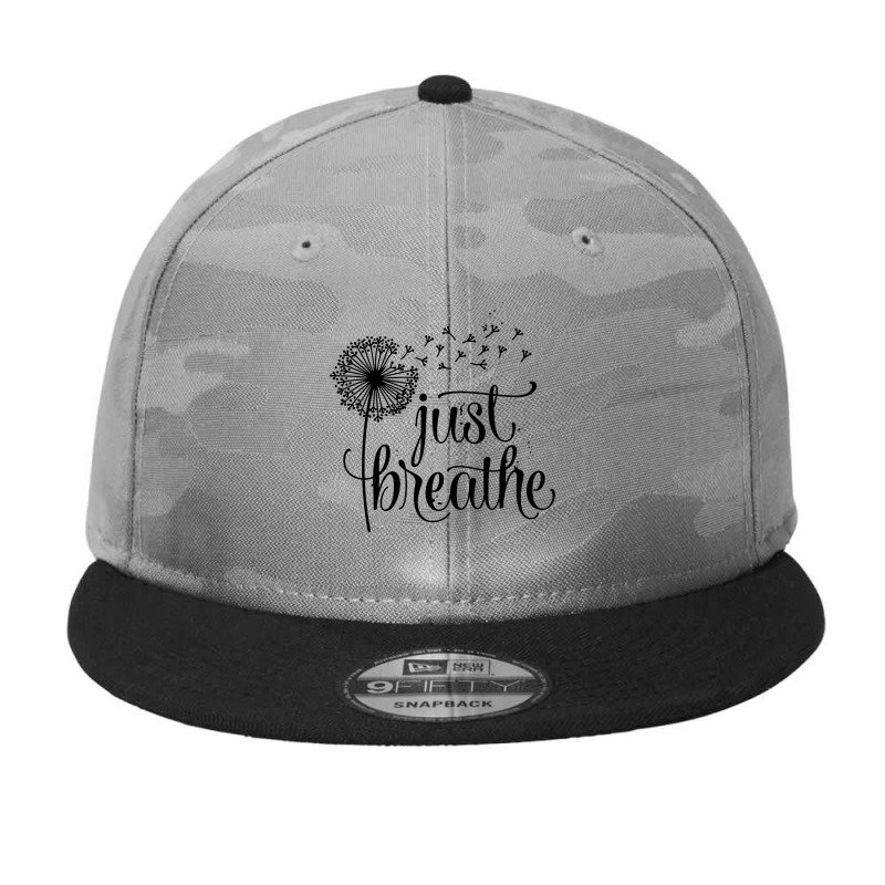 Just Breathe Camo Snapback by Bull Tees | Artistshot