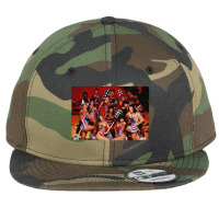 Retro Gladiators With Pugil Sticks Flat Bill Snapback Cap | Artistshot