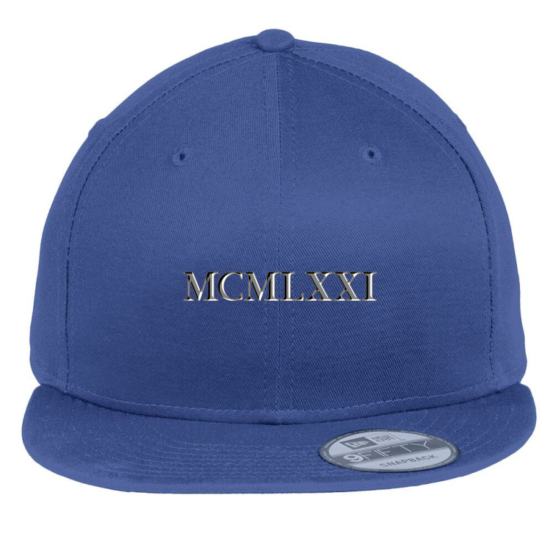 Roman Numeral 1971 Flat Bill Snapback Cap by waktudzuhur | Artistshot