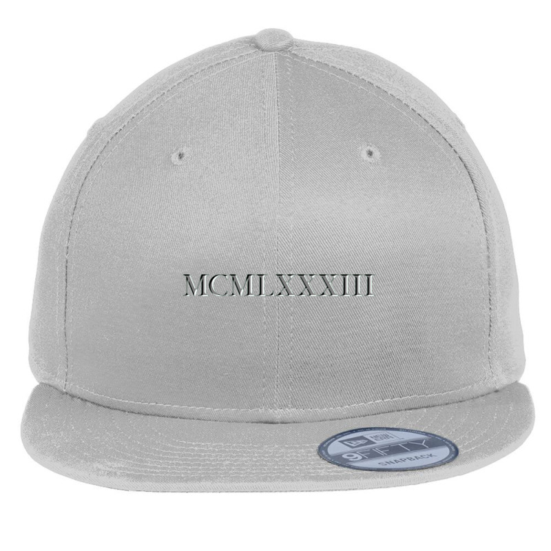 Roman Numeral 1983 Flat Bill Snapback Cap by waktudzuhur | Artistshot