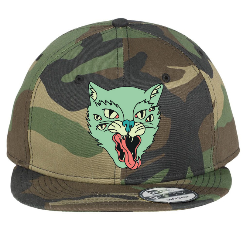 The Cat Eyes Flat Bill Snapback Cap by yovayo | Artistshot