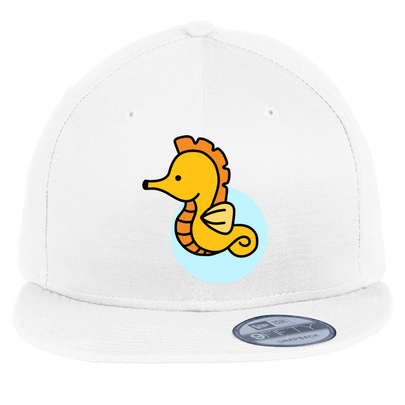 Baby Yellow Seahorse Flat Bill Snapback Cap by Morspective | Artistshot